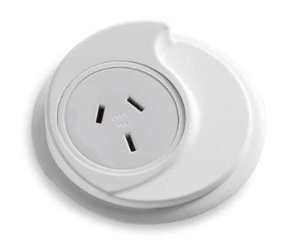 In - Desk Module - KONEXUS: 1 (Single) GPO with 1500mm 3 - Pin Plug Lead - The Softwiring Shop - Electrical Soft Wiring