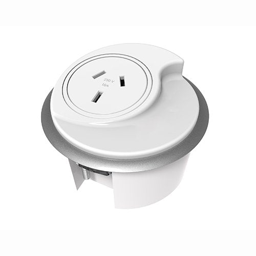 In - Desk Module - KONEXUS: 1 (Single) GPO with 1500mm 3 - Pin Plug Lead - The Softwiring Shop - Electrical Soft Wiring