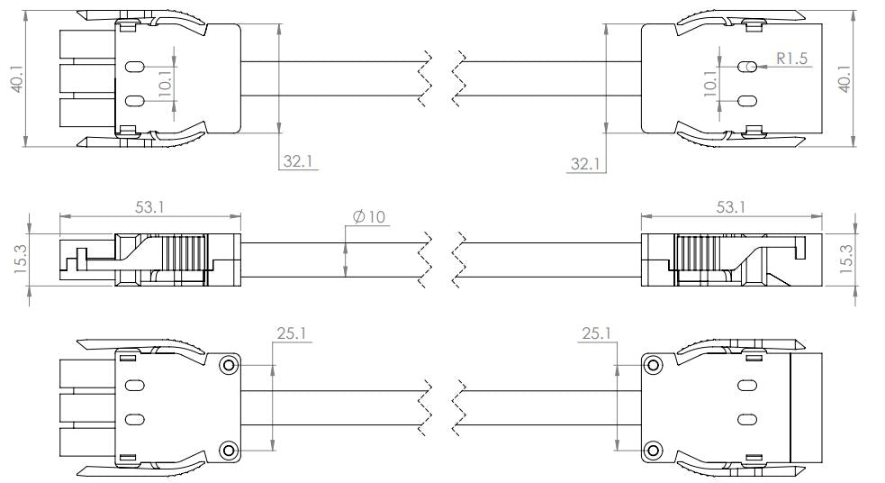 Leads - INTERCONNECTING TAG LEAD (STANDARD) - The Softwiring Shop - Electrical Soft Wiring