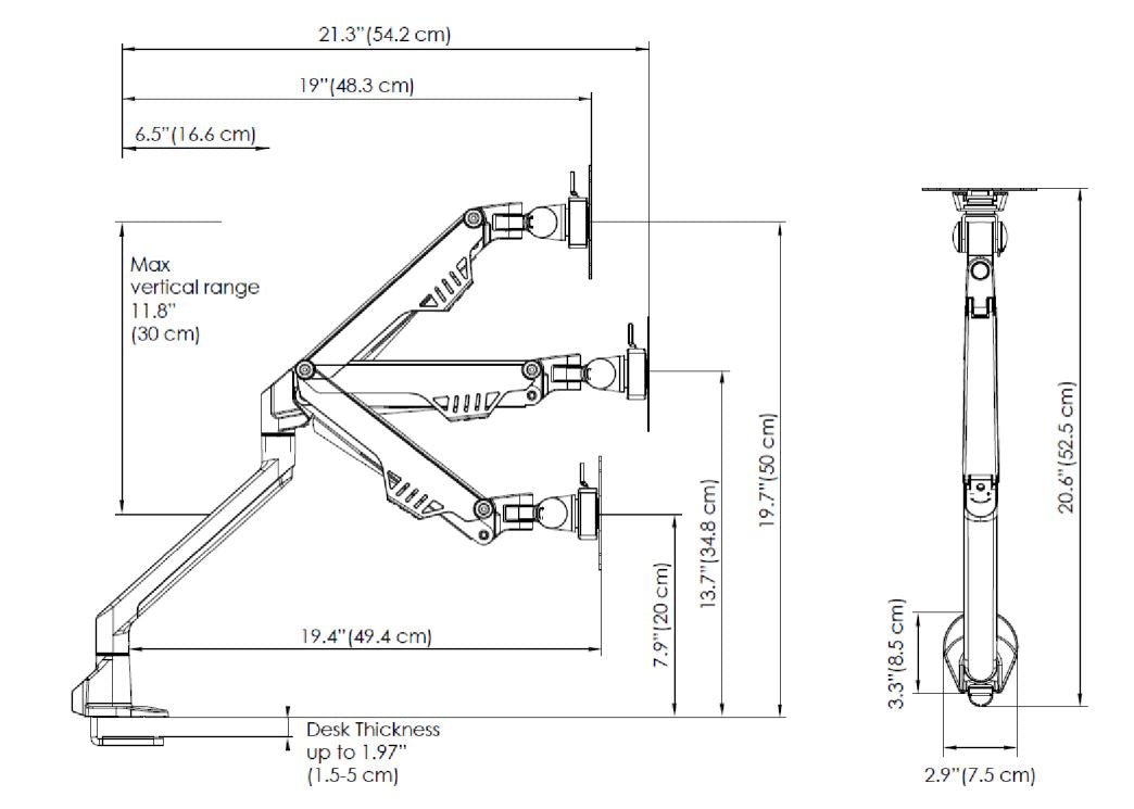 Monitor Arm - Gas SINGLE - The Softwiring Shop - Accessory