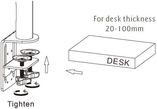 Monitor Arm - Post DOUBLE - The Softwiring Shop - Accessory