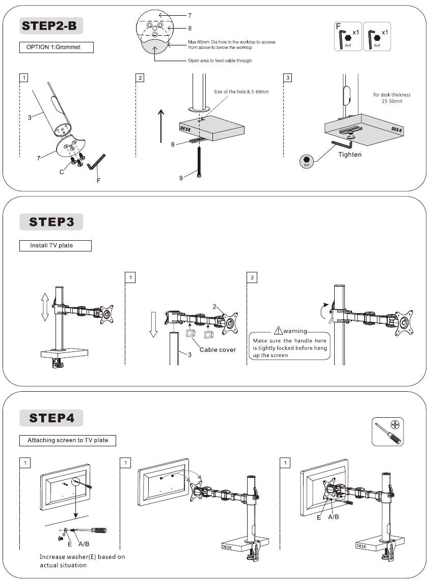 Monitor Arm - Post SINGLE - The Softwiring Shop - Accessory