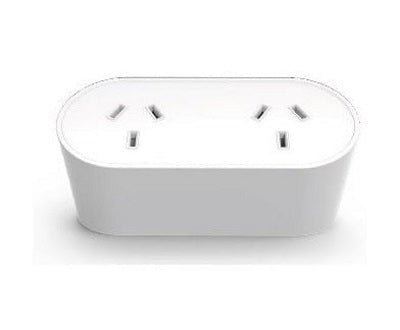 Power Rail - NOVA DUO: 2 (Double) GPO'S with 1000mm Tag Lead and D Splitter - The Softwiring Shop - Electrical Soft Wiring