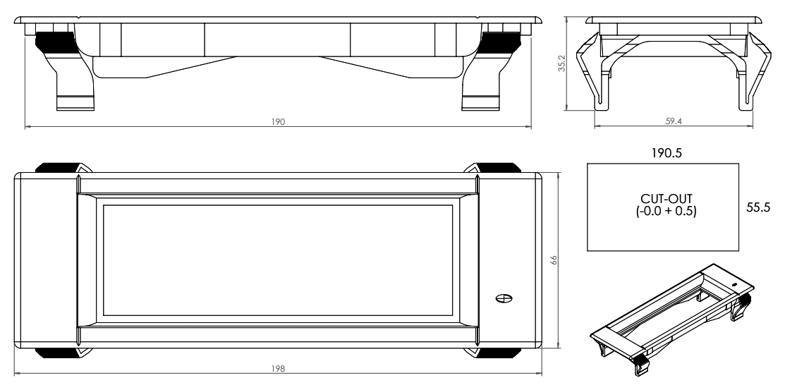 Thick Panel Bracket - QUAD GPO (Non - External Switching) - The Softwiring Shop - Electrical Soft Wiring
