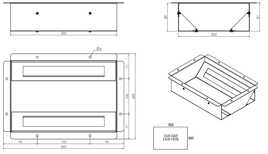 Undercarriage - 4 (Quad) GPO'S & 4 (Quad) Data Ports - The Softwiring Shop - Electrical Soft Wiring