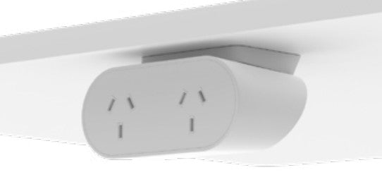 Undermount Rail - NOVA DUO: 2 (Two) GPO with 1000mm Tag Lead and D Splitter - The Softwiring Shop - Electrical Soft Wiring